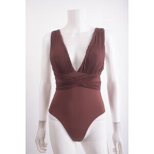 Zara Brown One Piece Swimsuit